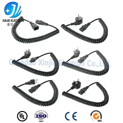 ヘアドライヤーのコイル状電源コード